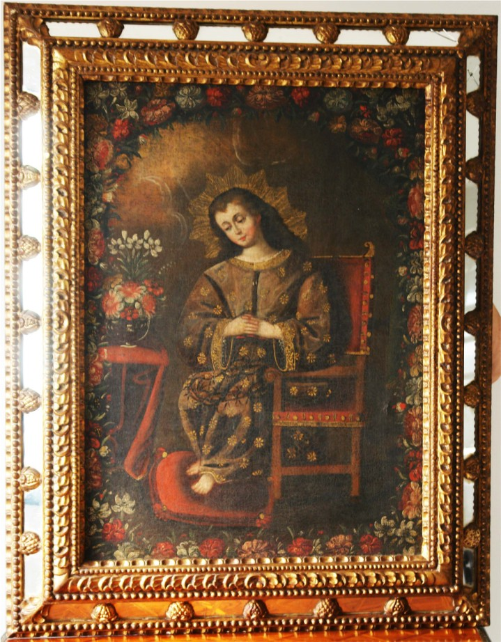 Menino Jesus com atributos da Paixão — Escola Cusquenha, século XVIII