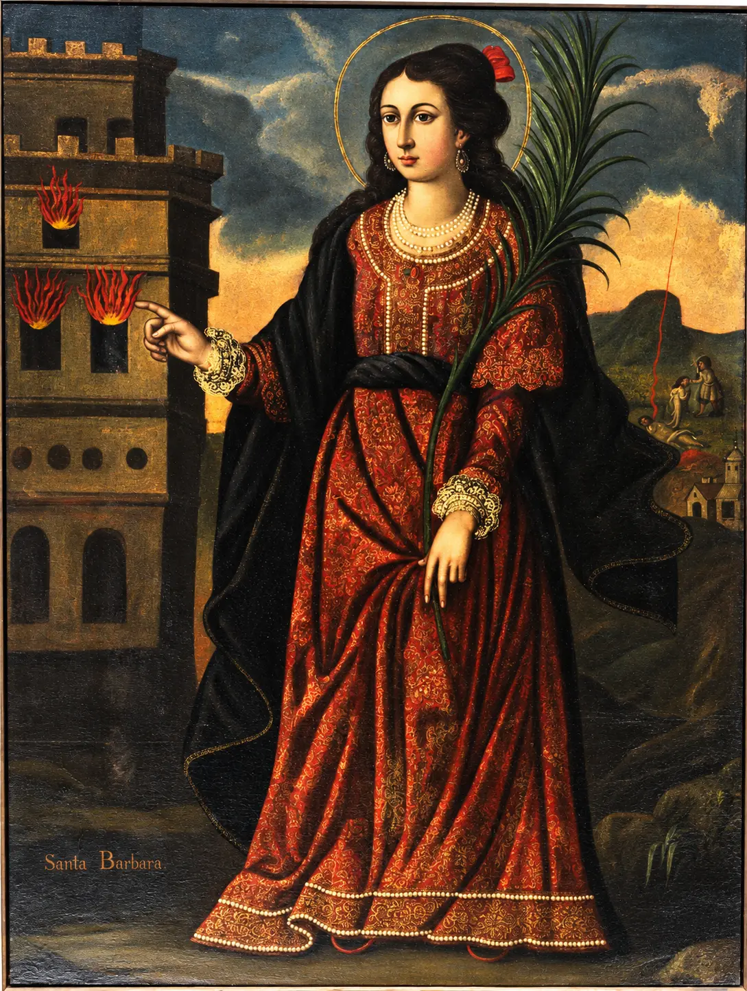 Santa Bárbara — Escola Cusquenha, século XVIII