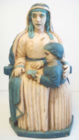 Santa Ana Mestre — imagem em madeira policromada, obra de arte sacra brasileira