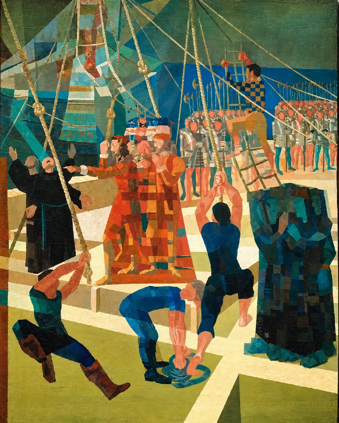 Painel “Descobrimento do Brasil”, de Candido Portinari — Edifício-Sede do Banco Central, Brasília