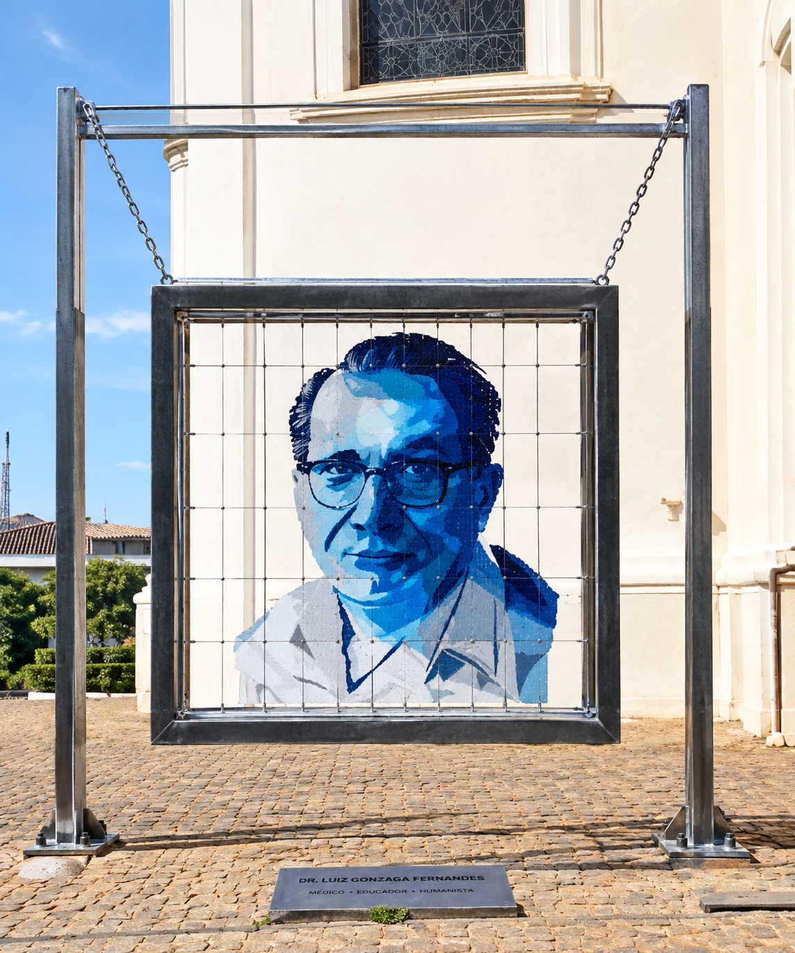 Escultura “Portinari e seus Azuis”, de Manuel Julio Vera del Carpio, doada pela De Vera Artes