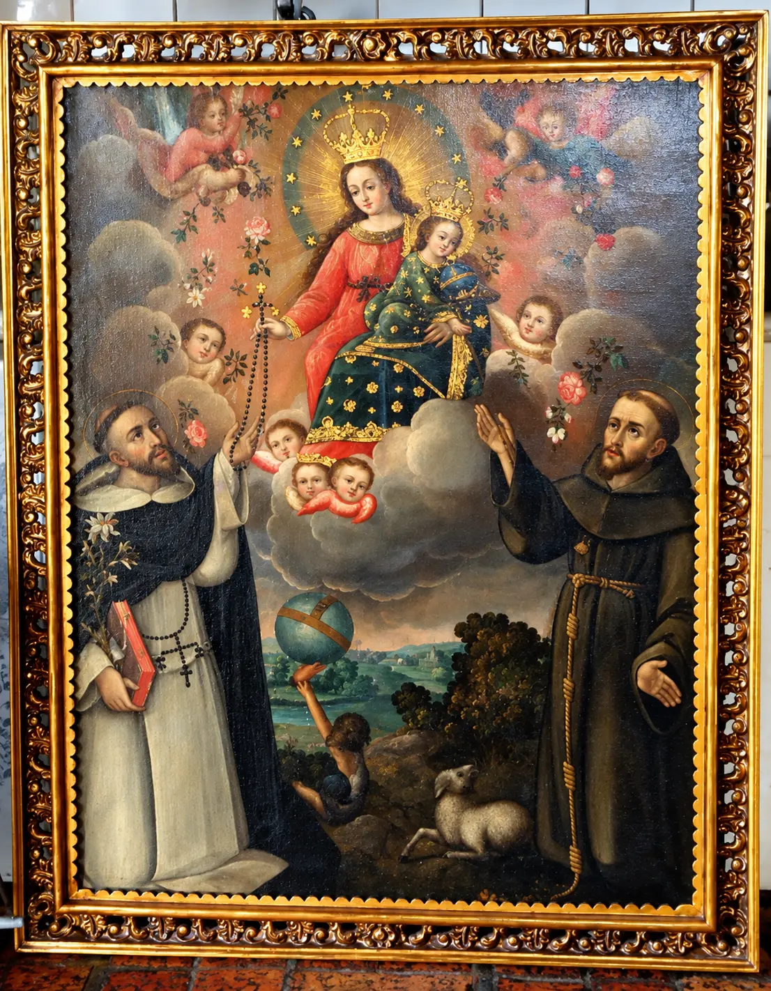 Nossa Senhora do Rosário — Escola Cusquenha, século XVIII
