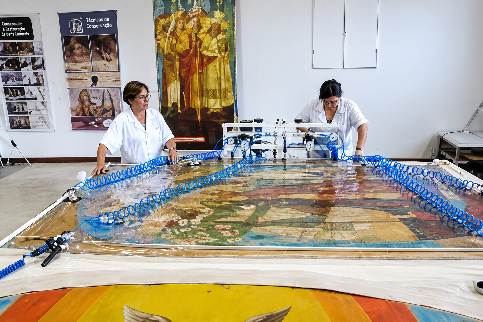 Intervenção técnica sobre a pintura