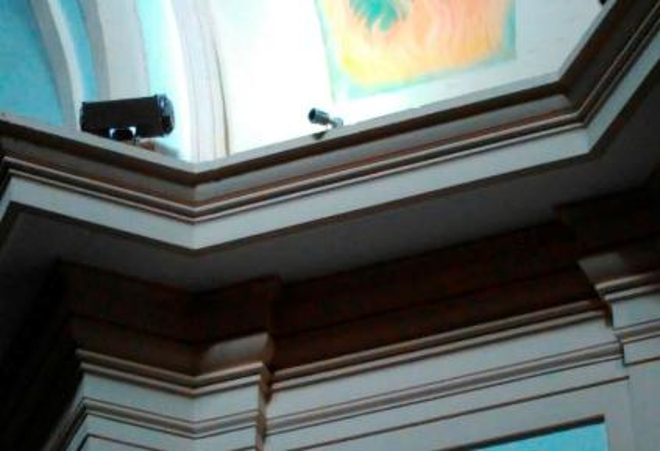 Detalhe do sistema de monitoramento instalado no Santuário Bom Jesus da Cana Verde