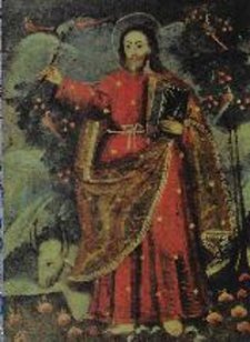 São Lucas Evangelista — Escola Cusquenha, séc. XVIII